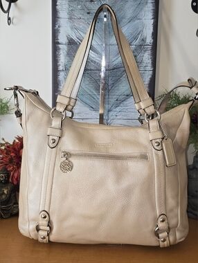 Coach Beige Leather Satchel